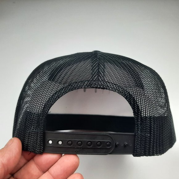 Colt Flat Bill Embroidered Patch Mesh Snapback Hat Cap Black - Picture 4 of 4